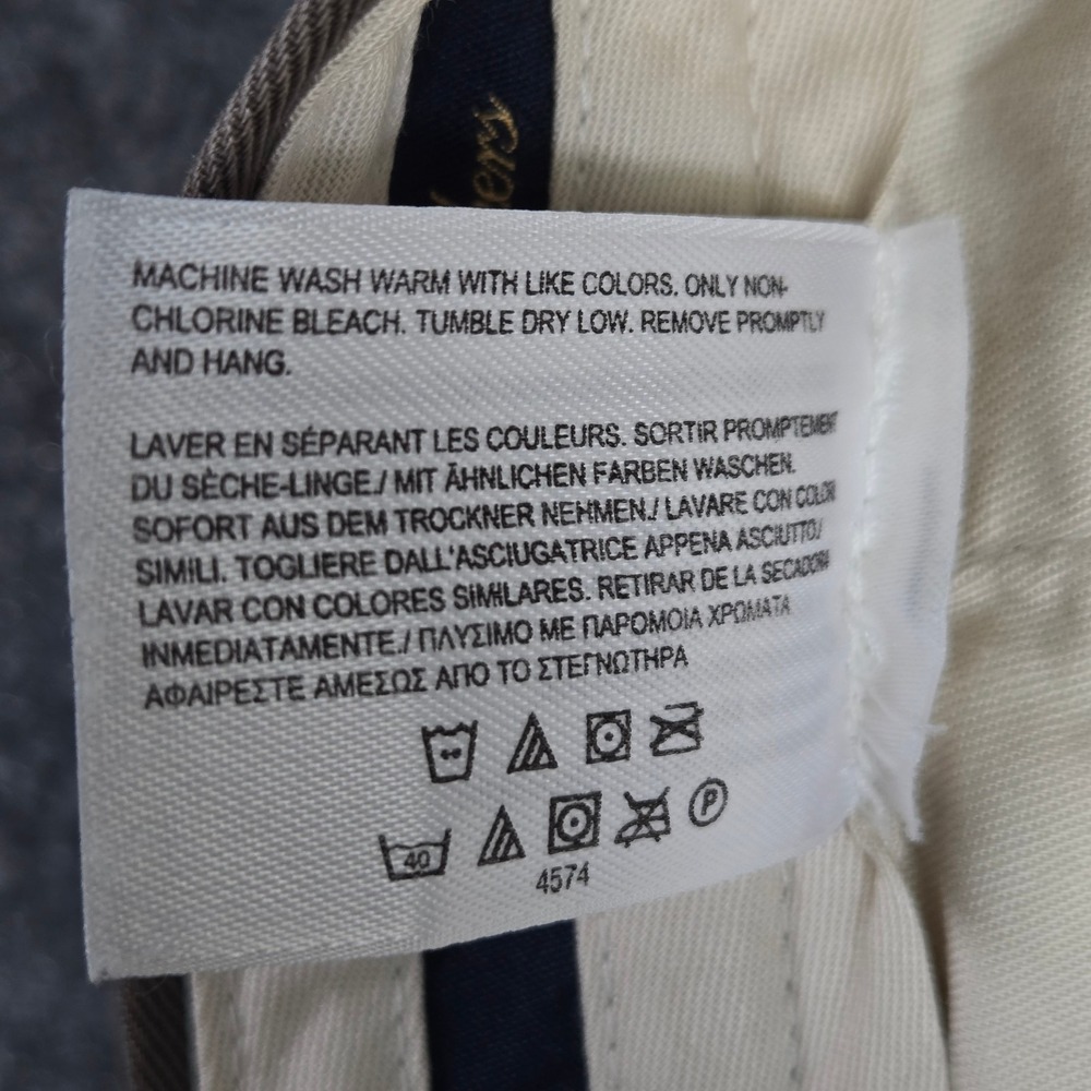 Brooks Brothers Pants Mens 35x33 Brown Tan Advantage Chino Elliot Pleated Cuffed - Picture 10 of 13
